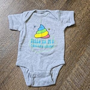 Grunt style poop onesie